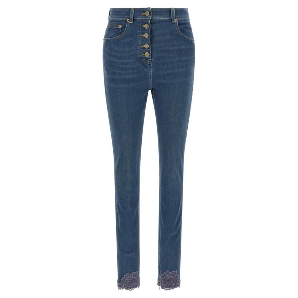 Valentino Garavani Women Lace Insert Jeans